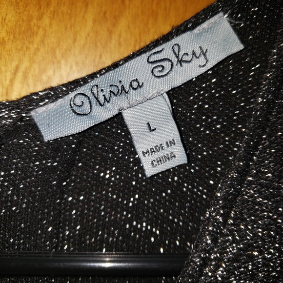 🎉Sparkly Black & Silver Dress | Sz L - Picture 3 of 3